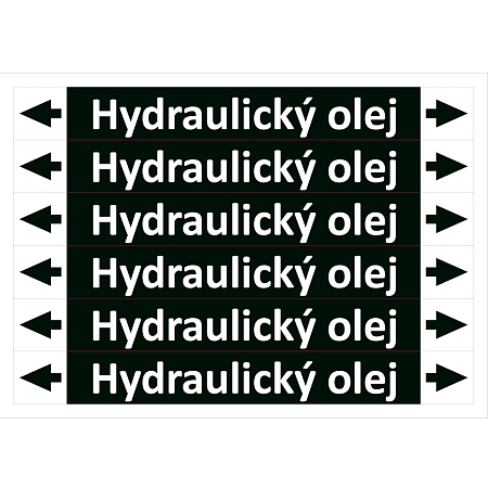 Značení potrubí ISO 20560, hydraulický olej